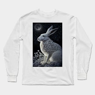 Celtic Snow Hare #001 Long Sleeve T-Shirt